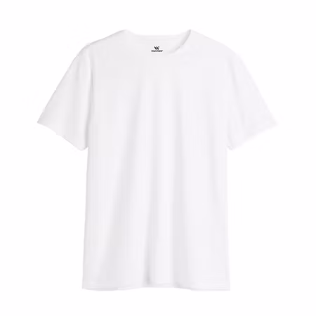 Vit Rundhalsad T-shirt 3XL-6XL