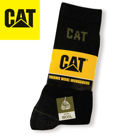 Caterpillar 2-par ull work, arbetsstrumpa 39-42