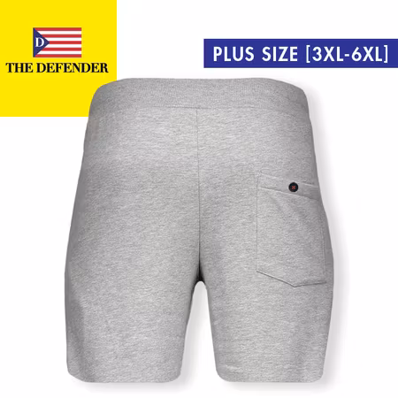 The Defender Mjukisshorts Gråmelerade 3XL-4XL, Plus Size