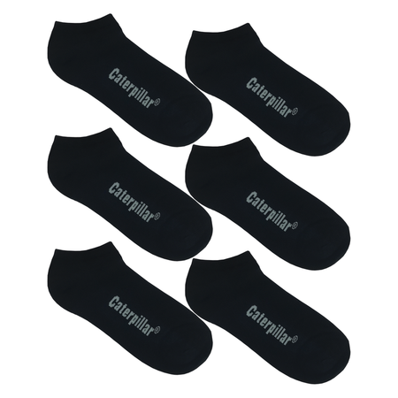 Caterpillar 6-par sneaker socks, svarta, dam, herr & junior 35-50