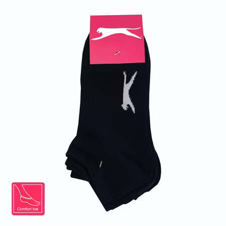 Slazenger 6-par svarta ankelstrumpor 36-42