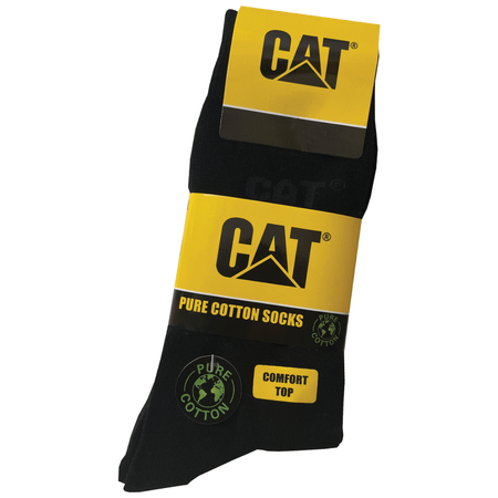 Caterpillar svarta 3-par dress strumpor Pure Cotton. 39-42, 43-46
