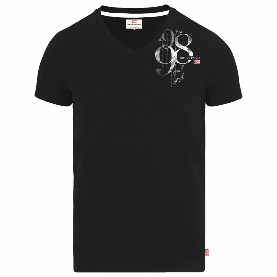The Defender V-ringad t-shirt Svart S-XL
