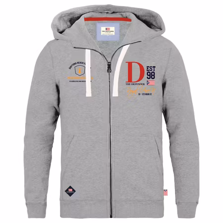 The Defender hoodie Gråmelerad, M