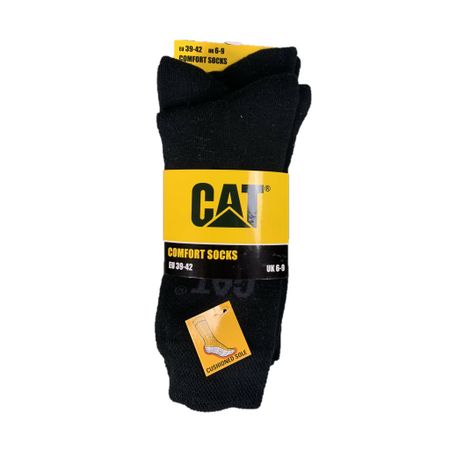 Catepillar 3-par Dress-Halvfrotté Strumpa 39-42 43-46 Svart