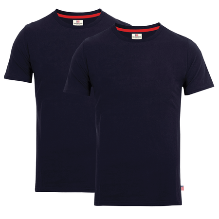 The Defender 2-pack t-shirts, 4 färger Vit, Marinblå, Svart, Sand S-XL