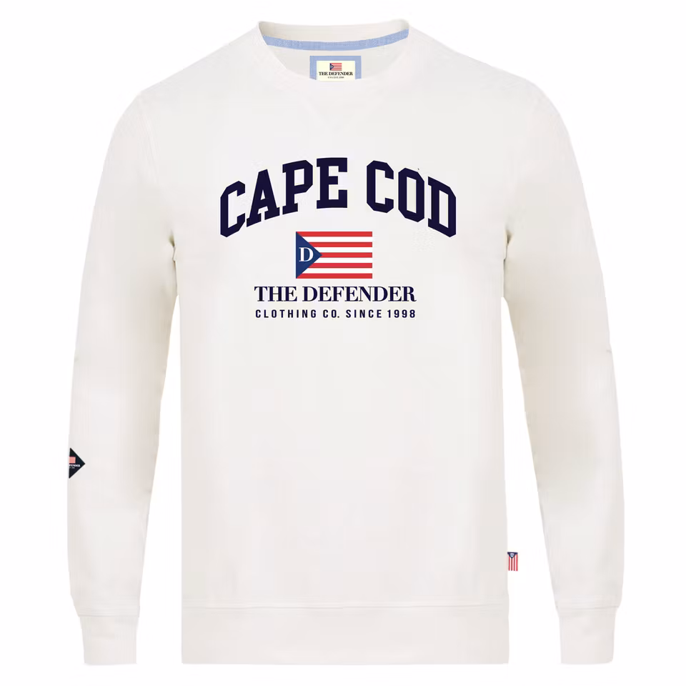 The Defender sweatshirt vit S-XXL