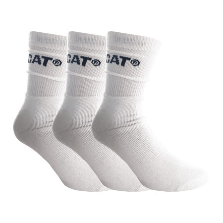 Caterpillar 3-par vita sportstrumpor 39-46 CoolMax® | Lycra®