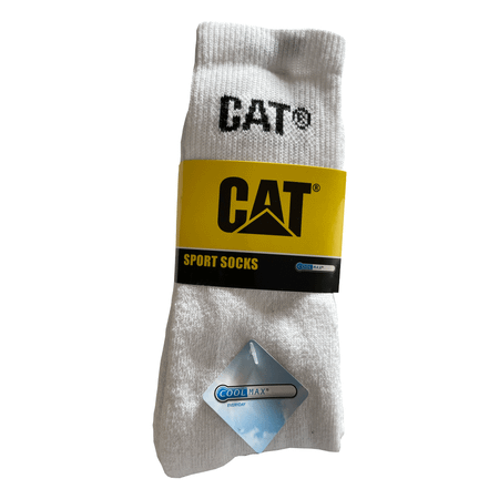 Caterpillar 3-par vita sportstrumpor 39-46 CoolMax® | Lycra®