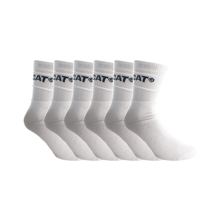 Caterpillar 6-par vita sportstrumpor 39-46 CoolMax® | Lycra®