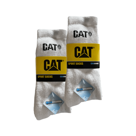 Caterpillar 6-par vita sportstrumpor 39-46 CoolMax® | Lycra®