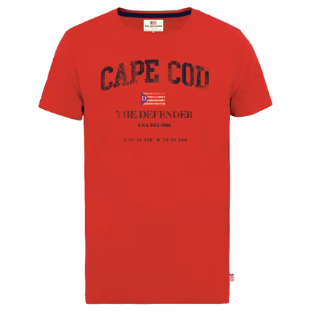 The Defender t-shirt med New England print Röd, S