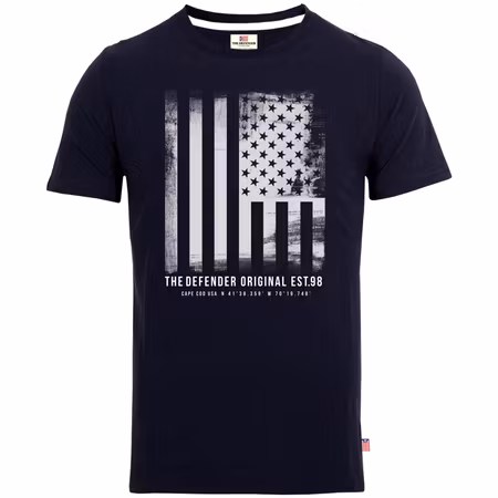 The Defender t-shirt med print flagga Navy S-XL
