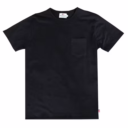 The Defender enfärgad t-shirt med bröstficka Svart S-XXL