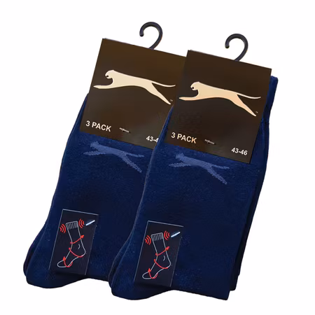 Slazenger Finstickade dress- kostymstrumpor 6-p 43-46 Navy, Mörkblå