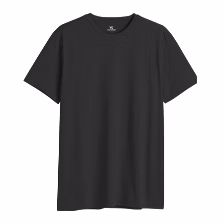 Svart Rundhalsad T-shirt 3XL-5XL