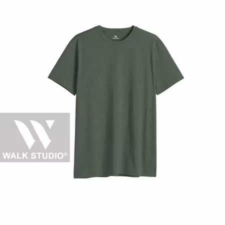 Khaki Rundhalsad T-shirt 3XL-6XL