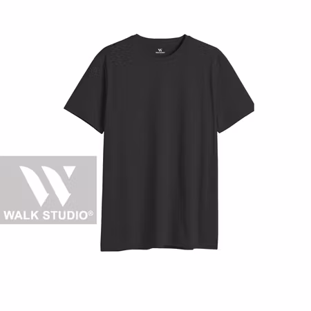 Svart Rundhalsad T-shirt S-XXL