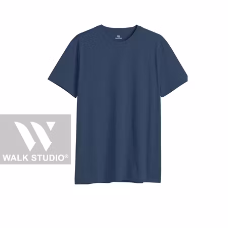 Blå Rundhalsad T-shirt S-XXL