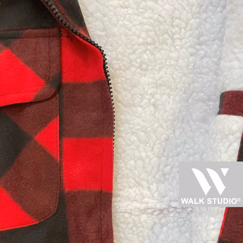 Fodrad Flanellskjorta, Röd, Svartrutig S-XXL