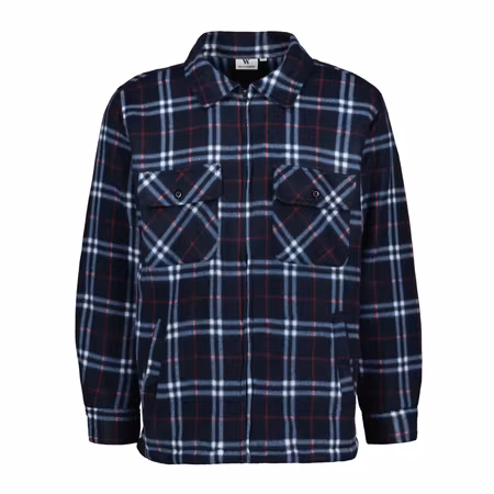 Fodrad Flanellskjorta, Blå/ Vit Rödrutig S-XXL