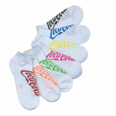 Coca-Cola, 7-par Vita Ankelstrumpor 35-46