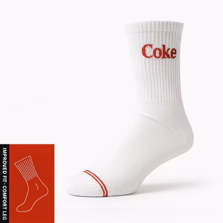 Coca-Cola - Coke 3-par vita Sportstrumpor 39-42 eller 43-46