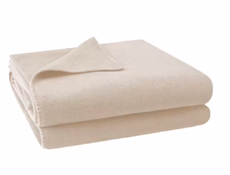 Beige Fleecefilt, 125x160 cm