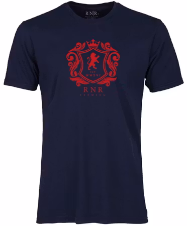 RNR t-shirt Mörkblå, med tryck S-XXL