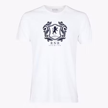 RNR t-shirt Vit, med tryck S-XXL