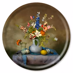 Bricka diameter 46cm - med härligt fantasifulla motiv- Jamida