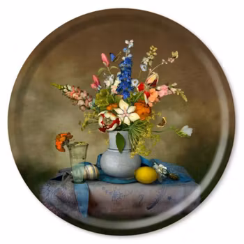 Bricka diameter 46cm - med härligt fantasifulla motiv- Jamida