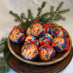 Julgranskulor vintage 10 st