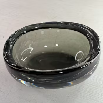 Sotgrå glasskål vintage