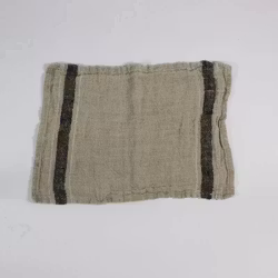 Kökshandduk 50x35cm 100% linne i beige/svart Olsson&Jensen