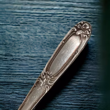 Tårtspade vintage med fint dekorerat handtag