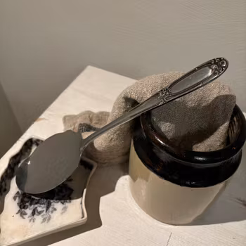 Tårtspade vintage med fint dekorerat handtag