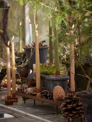 Ljus antikljus långa i 100% sotfri paraffin flera färger ett par