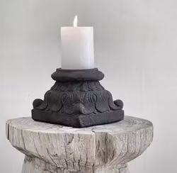 Ljusstake ljushållare i svart sten Noori Objects