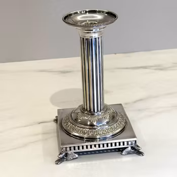 Ljusstake Nysilver Antik