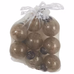 Julhänge julkula mini i färgat stenglas tre nyanser