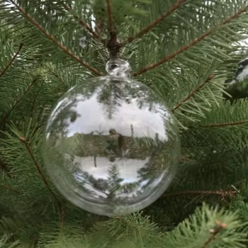Julhänge julgranskula i klarglas