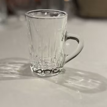 Glöggmuggar i glas dekorativ nederkant - vintage
