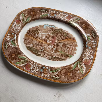 Fat Uppläggningsfat "Woodland" Wood & Sons England Vintage