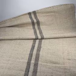 Duk / Löpare i jute beige med vinröd eller grå rand