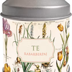 Te i burk med dekorativa motiv, goda smaker