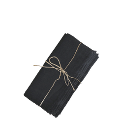 Servetter i 100% bomull svart 40x40 4-pack