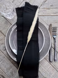 Servetter i 100% bomull svart eller mocca - 40x40 4-pack