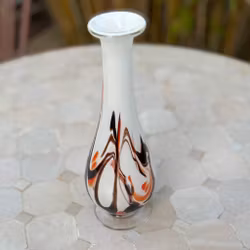 Vas i färgat glas, vintage