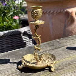 Ljusstakar ett par äldre i guldmetall
